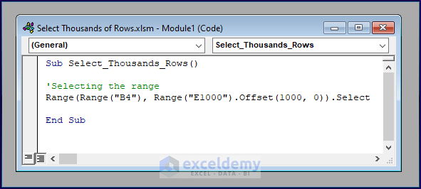 How Do I Quickly Select Thousands Of Rows In Excel