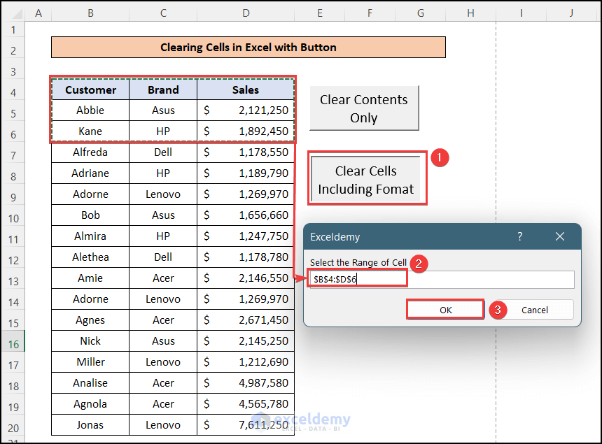 How To Clear Cells In Excel With Button with Detailed Steps 