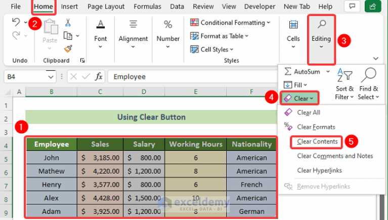 how-to-clear-contents-in-excel-without-deleting-formatting