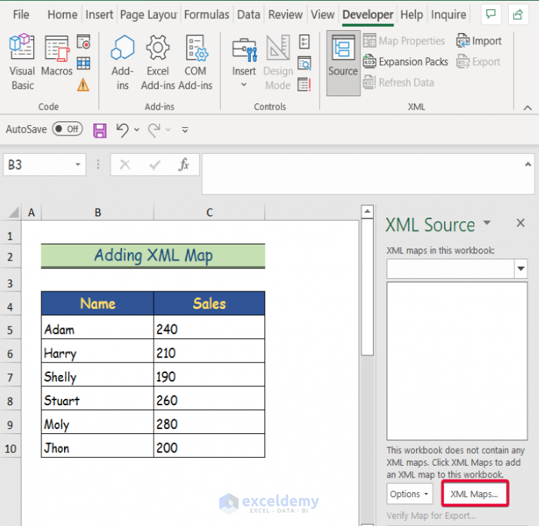 How To Convert Excel To XML File (With Easy Steps) - ExcelDemy