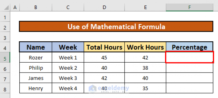 how-to-convert-hours-to-percentage-in-excel-3-easy-methods