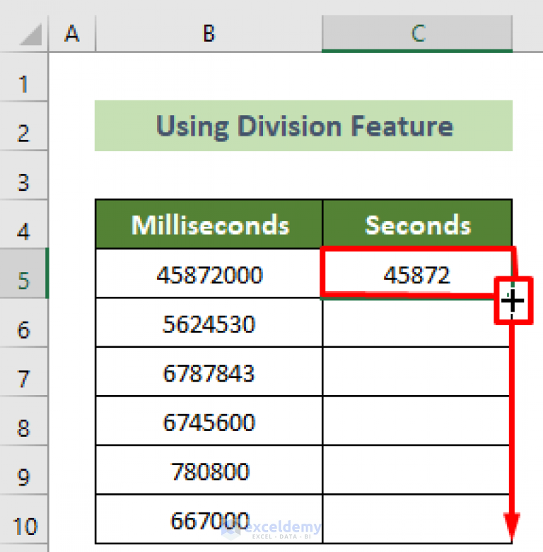 How To Convert Milliseconds To Seconds In Excel 2 Quick Ways   How To Convert Milliseconds To Seconds In Excel 3 768x781 