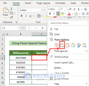 How to Convert Milliseconds to Seconds in Excel (2 Quick Ways)