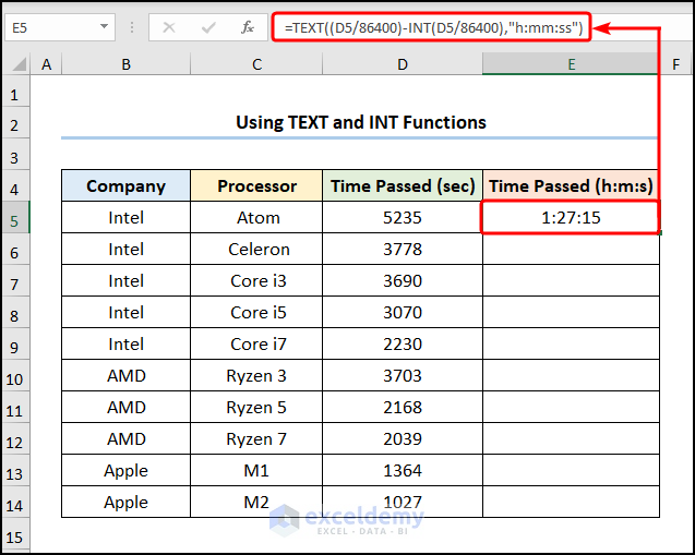 Excel How To Convert Seconds To Time Format