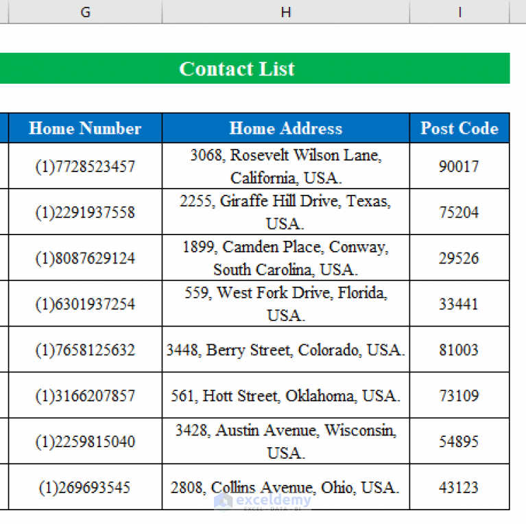 how-to-create-a-contact-list-in-excel-with-easy-steps