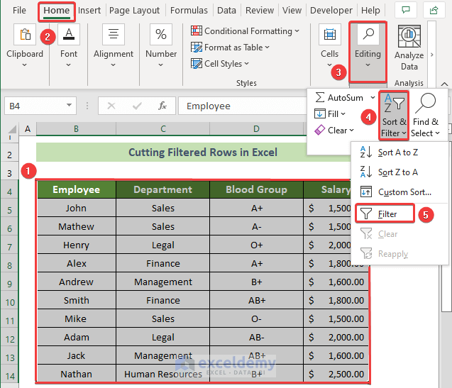  How To Cut Filtered Rows In Excel with Quick Steps ExcelDemy