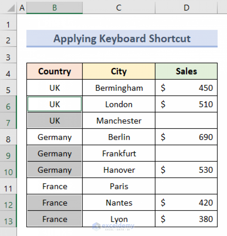 How to Fill Missing Values in Excel (5 Useful Tricks)