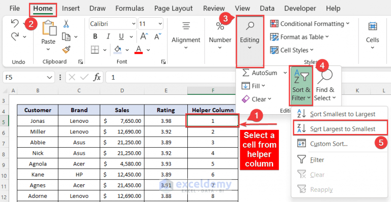 how-to-flip-data-in-excel-from-bottom-to-top-4-quick-methods