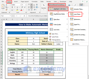 How To Make Automatic Marksheet In Excel (with Easy Steps)