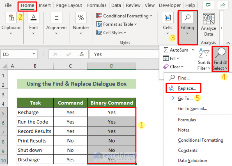 How To Make Yes 1 And No 0 In Excel 2 Effective Methods 4179