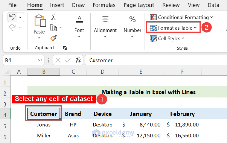 how-to-make-a-table-in-excel-with-lines-with-easy-steps