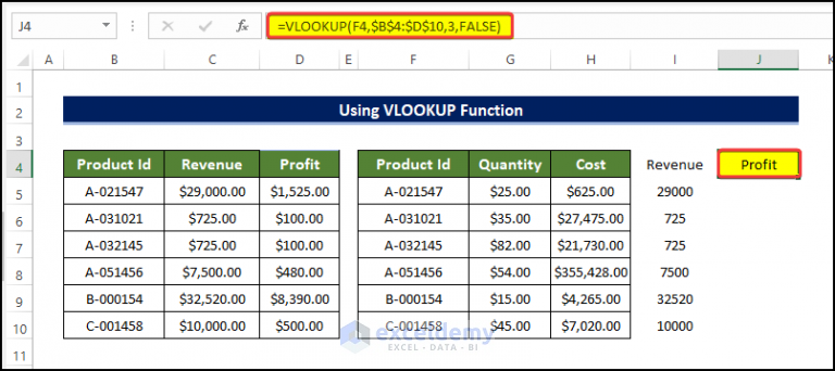 How To Merge Two Tables In Excel (5 Methods) - ExcelDemy