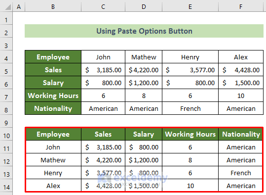 how-to-move-rows-to-columns-in-excel-4-effective-ways