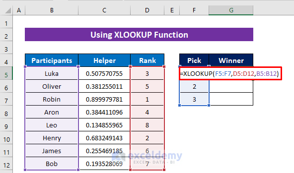 How To Randomly Select From A List In Excel 5 Methods