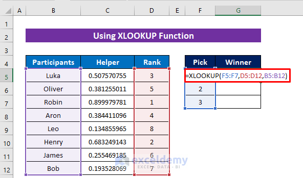 How To Randomly Select From A List In Excel 5 Swift Methods 