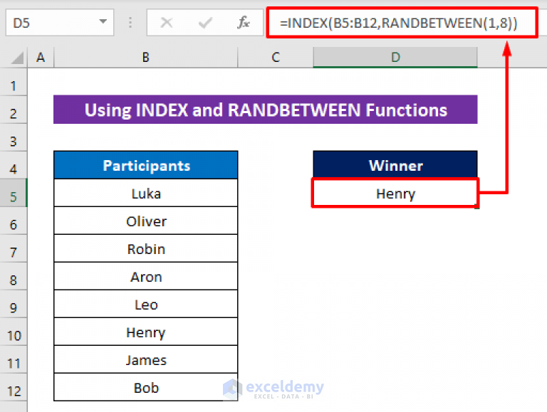  How To Randomly Select From A List In Excel 5 Swift Methods 