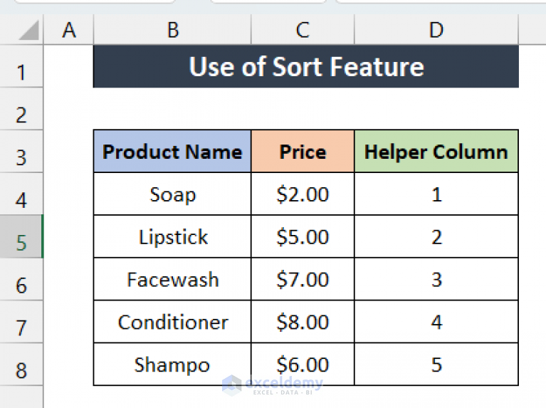 How to Reverse Column Order in Excel (4 Easy Methods)