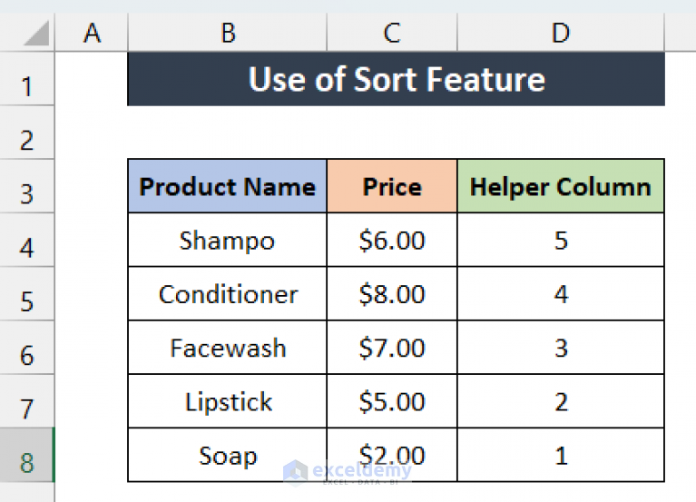 how-to-reverse-column-order-in-excel-4-easy-methods