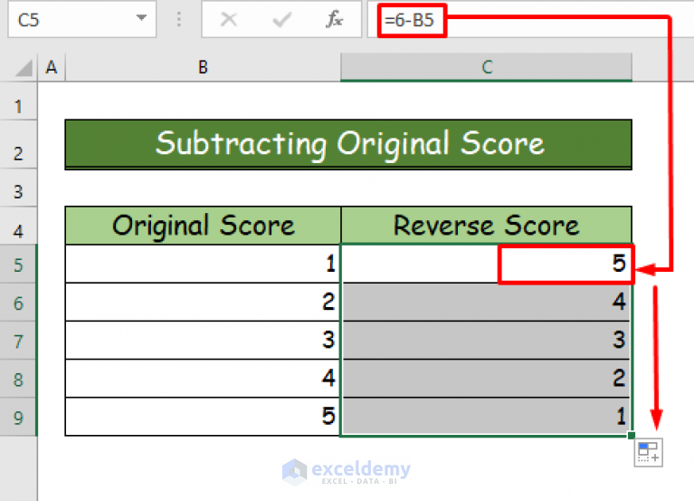 how-to-reverse-score-in-excel-4-easy-ways-exceldemy