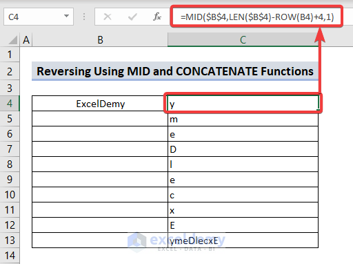 How To Reverse A String In Excel 3 Suitable Ways ExcelDemy