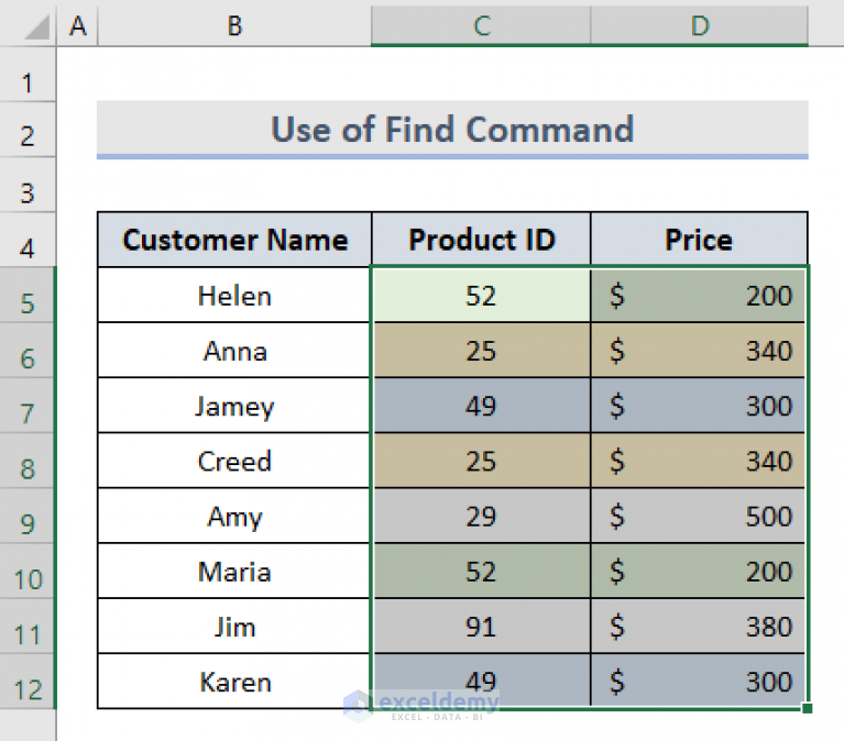 How To Select Highlighted Cells In Excel 4 Easy Techniques 