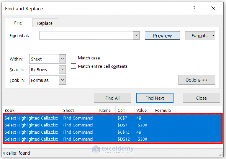 how-to-select-highlighted-cells-in-excel-4-easy-techniques