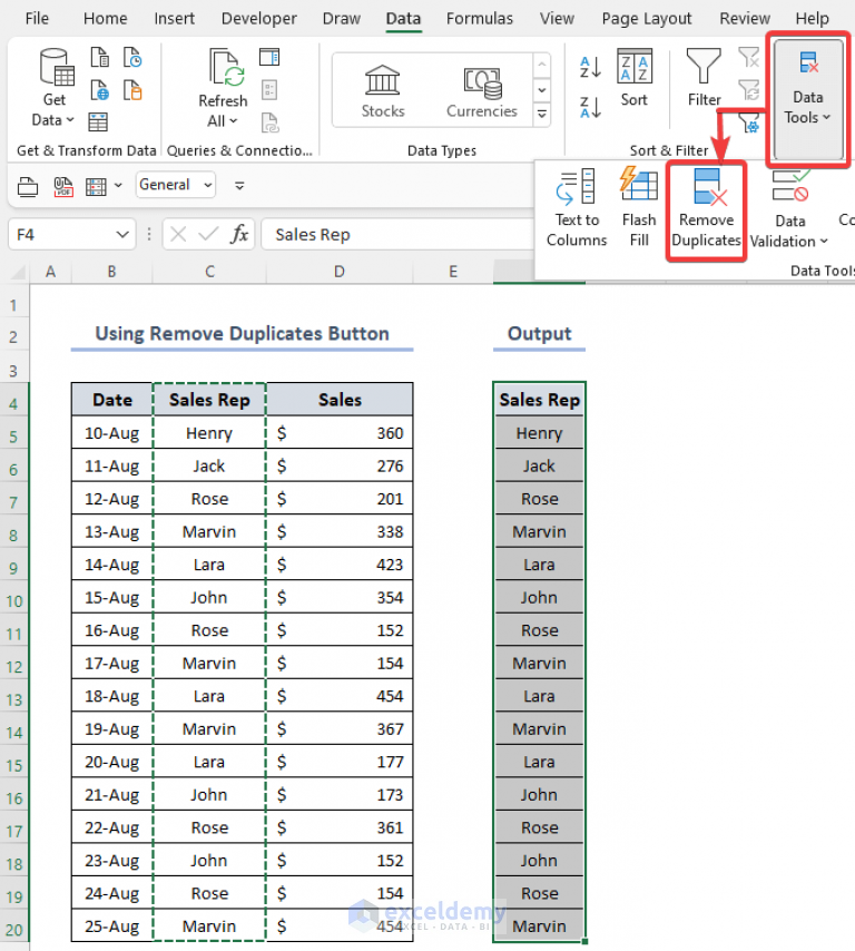 How to Summarize a List of Names in Excel (5 Effective Ways)