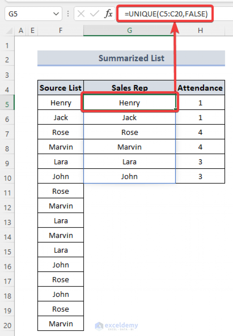 how-to-summarize-a-list-of-names-in-excel-5-effective-ways