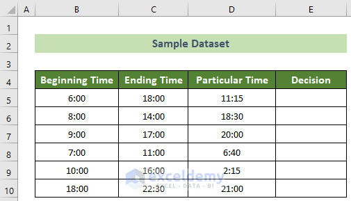 Check If Time Is Between Two Times In Excel 2 Suitable Ways 