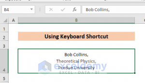 How to Insert Carriage Return in Excel Cell (3 Simple Ways)