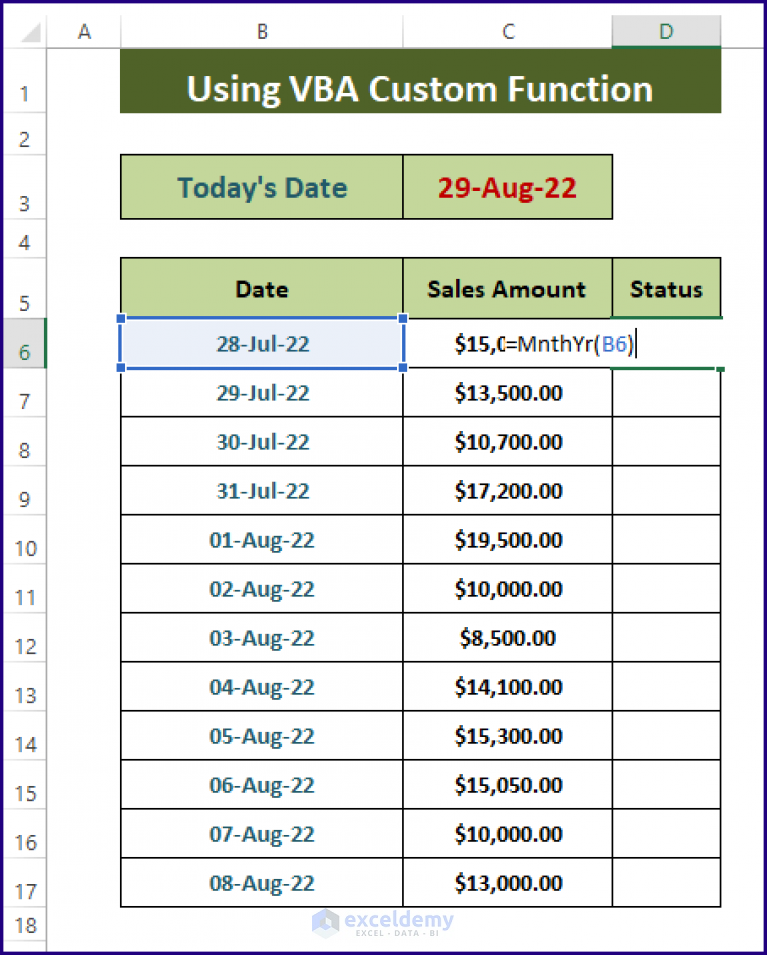 How To Compare Dates To Today With Excel Vba Easy Ways