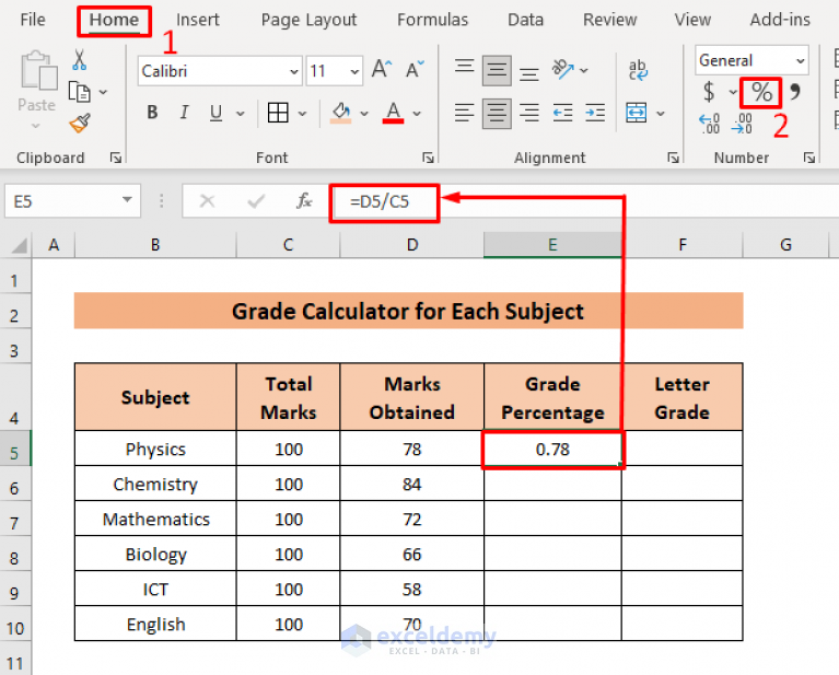 how-to-make-a-grade-calculator-in-excel-2-suitable-ways