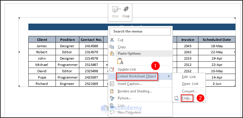 How To Remove Excel Links From Word Document