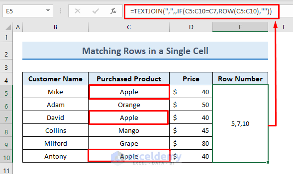 How To Get Row Number From Cell Value In Excel 5 Methods 0282