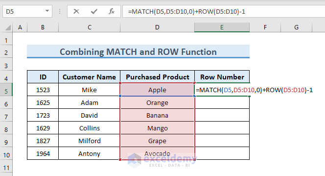 how-to-get-row-number-from-cell-value-in-excel-5-methods