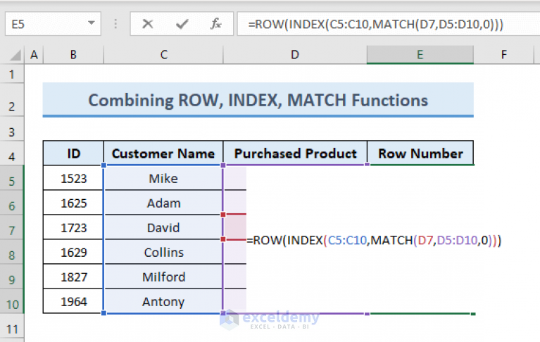 how-to-get-row-number-from-cell-value-in-excel-5-methods