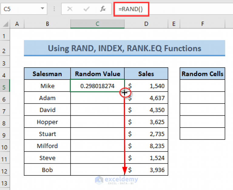 How to Select Random Cells in Excel (5 Ways) - ExcelDemy