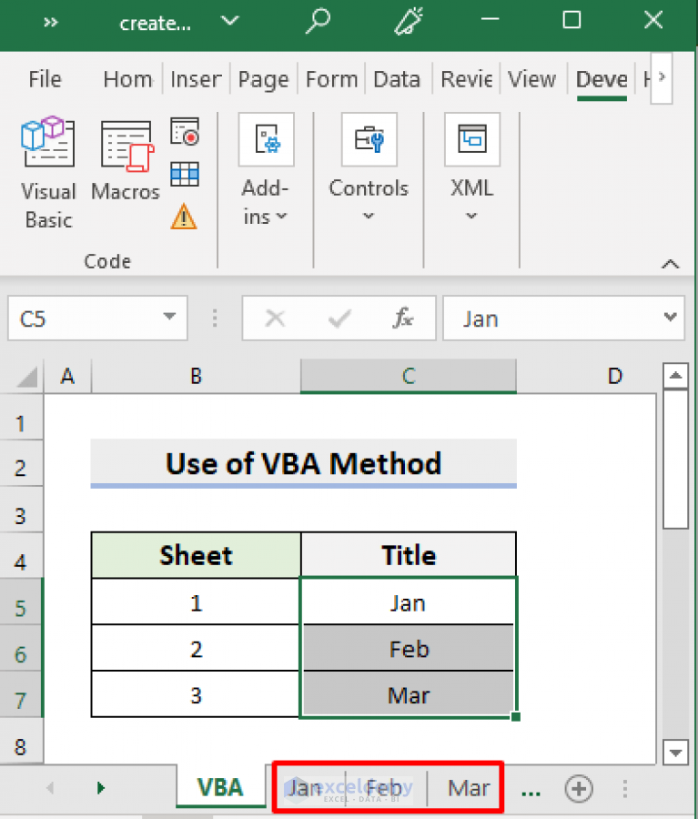 How To Create Multiple Sheets In Excel With Different Names