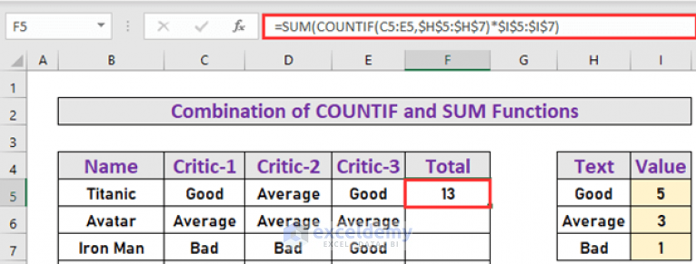 how-to-assign-value-to-text-and-sum-in-excel-2-easy-methods