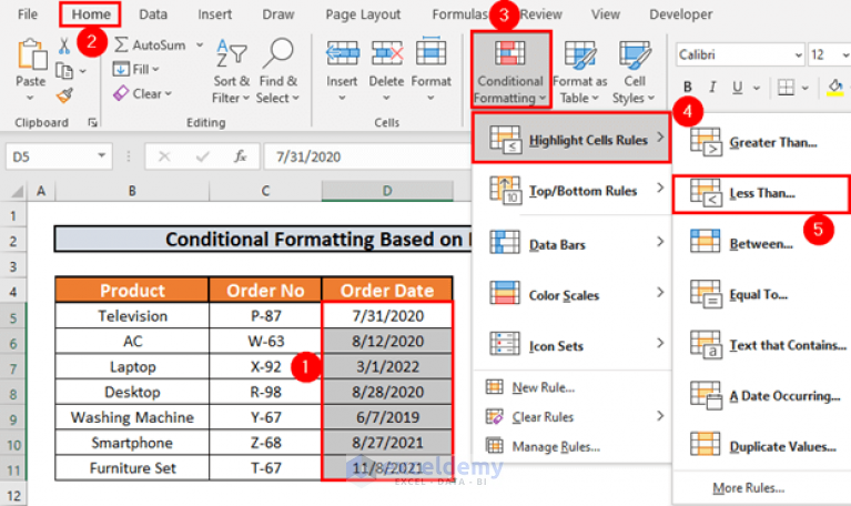 conditional-formatting-based-on-date-older-than-1-year-in-excel