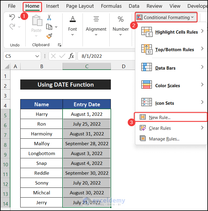 Conditional Formatting For Dates Older Than Certain Date In Excel