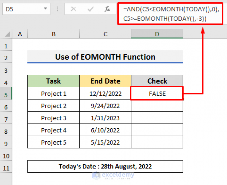 How to Find If Date Is Within 3 Months in Excel (5 Easy Ways)