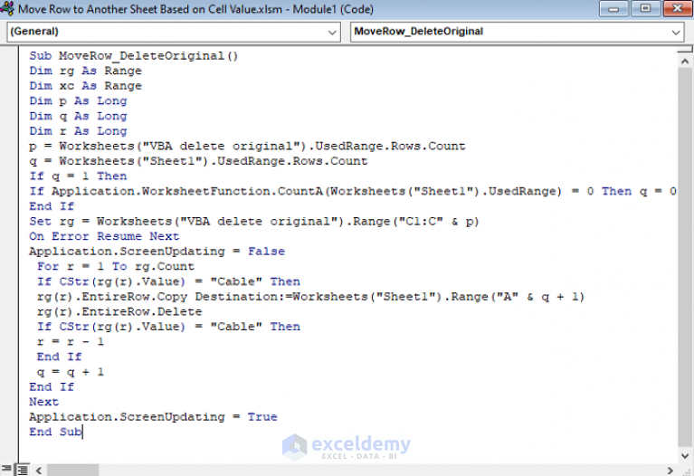 how-to-move-row-to-another-sheet-based-on-cell-value-in-excel