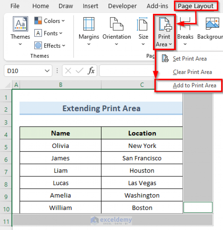 [Fixed!] Excel Set Print Area Not Working (2 Possible Solutions)