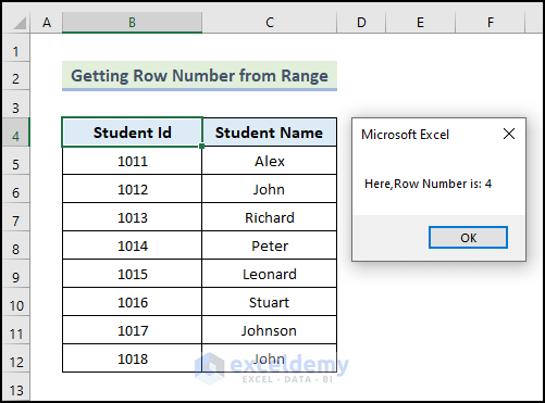 how-to-get-row-number-from-range-with-excel-vba-9-methods