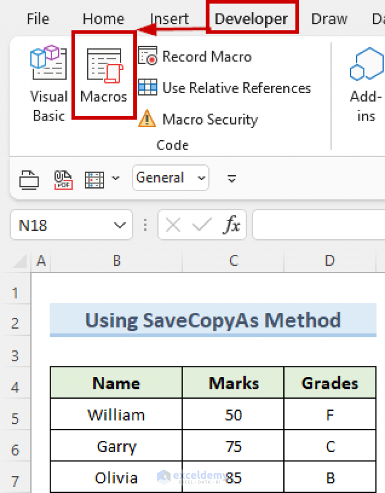 How to Save a Copy as XLSX Using Excel VBA (5 Suitable Ways)