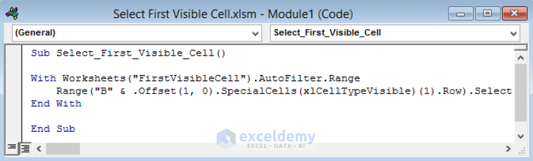 excel-vba-to-select-first-visible-cell-in-filtered-range