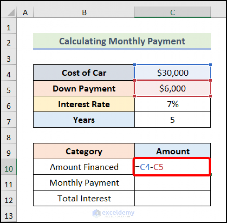 how-to-calculate-car-payment-in-excel-with-easy-steps