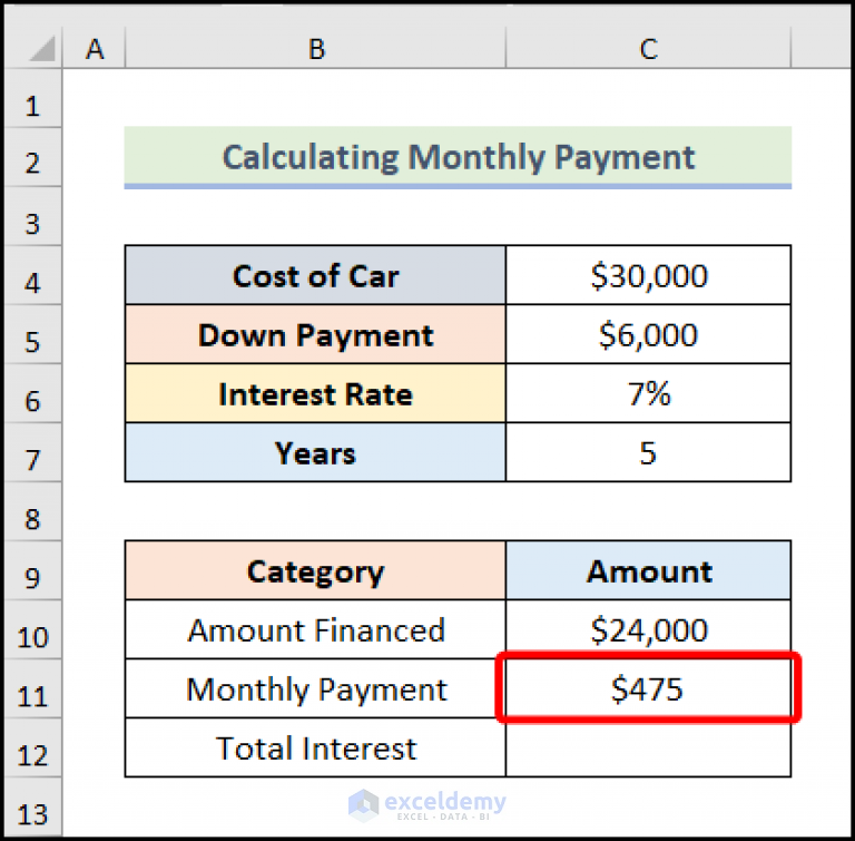 how-to-calculate-car-payment-in-excel-with-easy-steps