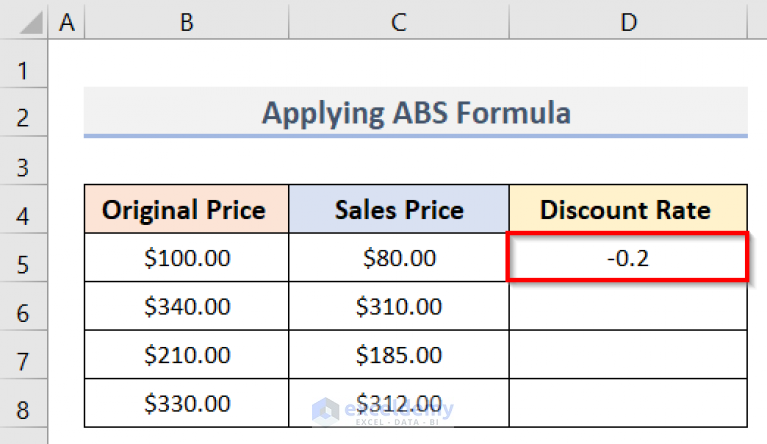 How To Calculate Discount Rate In Excel 3 Quick Methods 9565